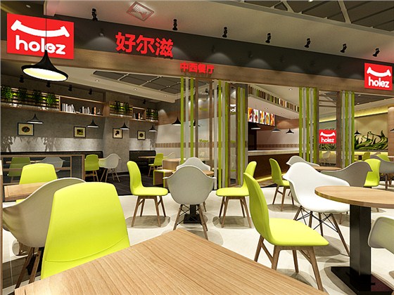 快餐店设计室内效果2